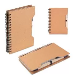 Bloco/ Caderno A6 Capa Ecológica Sem Pauta com Caneta