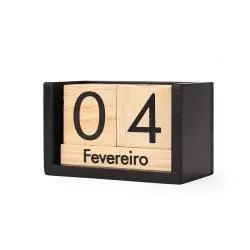 Calendário Permanente Madeira Personalizado 