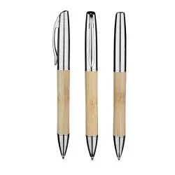 Caneta Metal Bambu